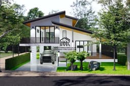 บ้านพักอาศัย คสล. 1 ชั้นครึ่ง (พื้นที่ 208 ตร.ม.)