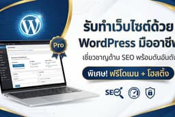 รับทำเว็บไซต์ด้วย Wordpress พร้อมรองรับ SEO (ฟรีโดเมน + โฮสติ้ง)