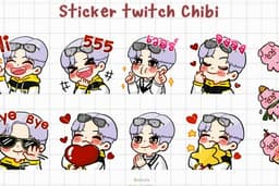 ออกแบบสติ๊กเกอร์ Twitch / tiktok / facebook / Sub / Badge