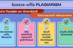 รับตรวจ Turnitin อักขราพิสุทธิ์ และแก้ไข Plagiarism